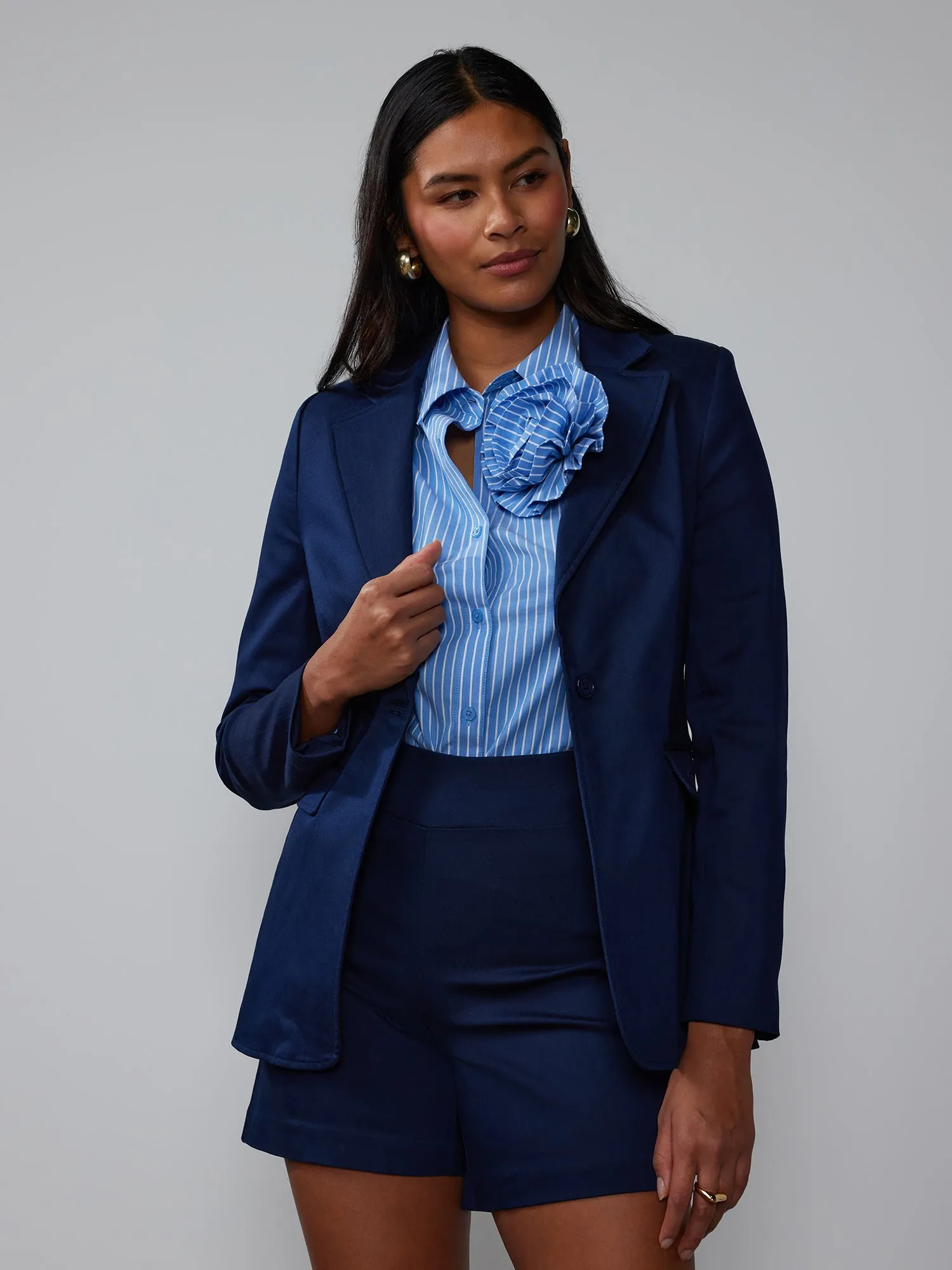 Plus Notch Lapel Sculpted Blazer