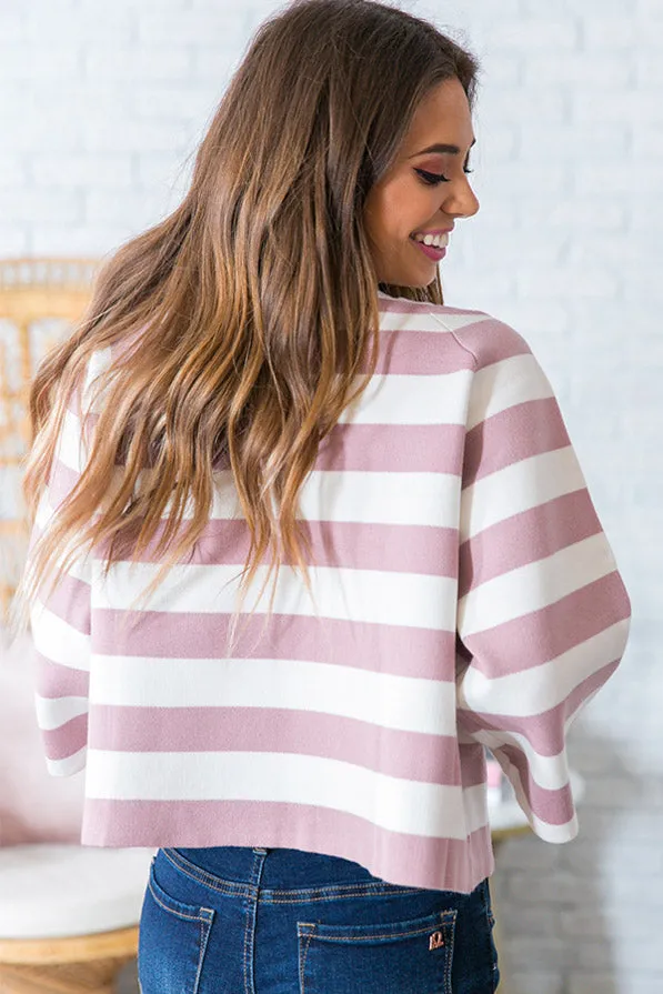Professional Posh Stripe Blazer In Pink Lavender