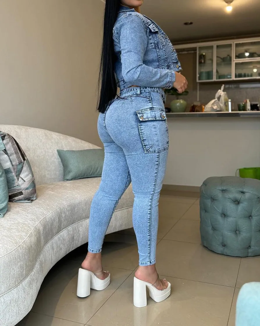 Push-up Effekt Skinny Jeans
