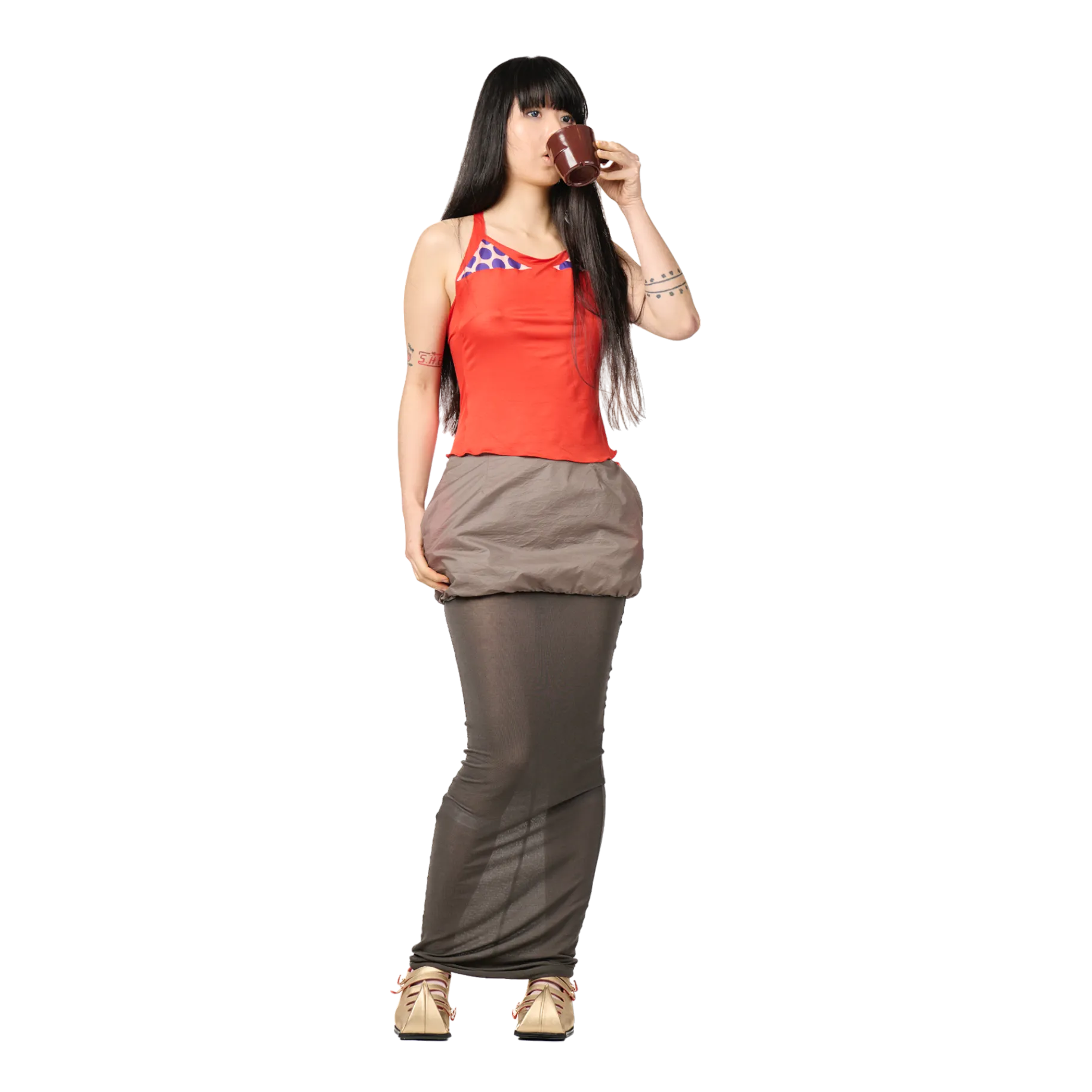Red Fashion Hero Halter Tank Top
