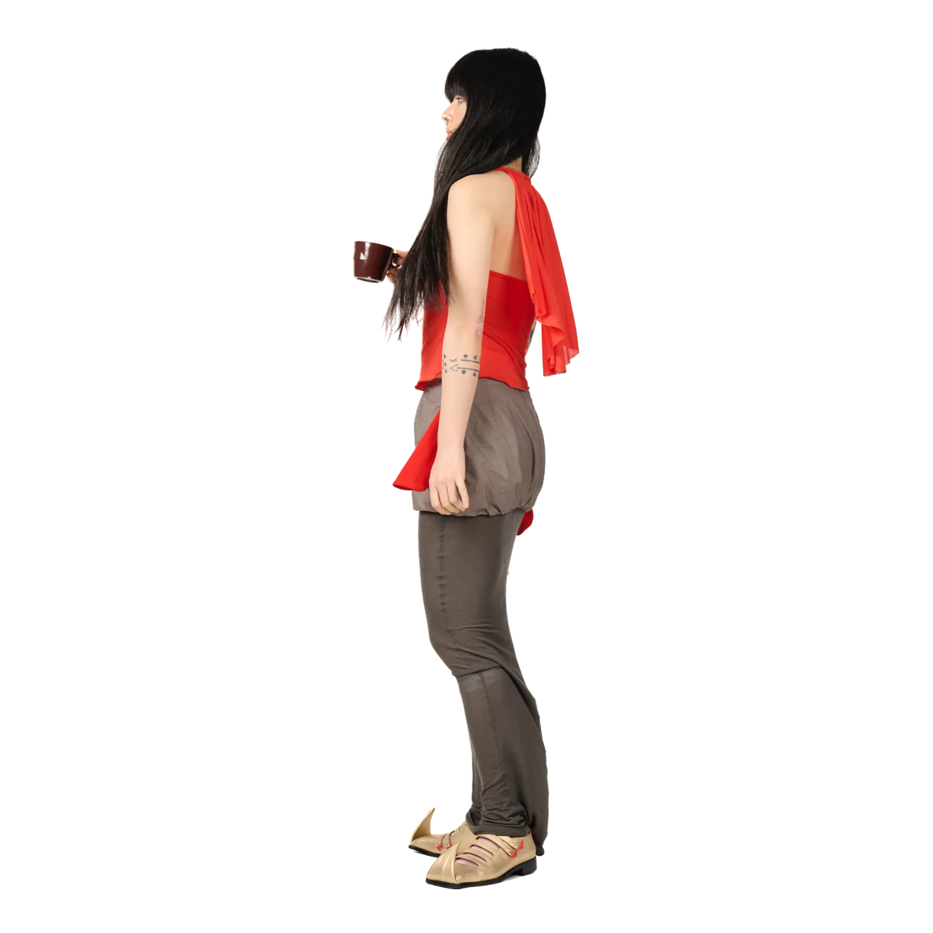 Red Fashion Hero Halter Tank Top
