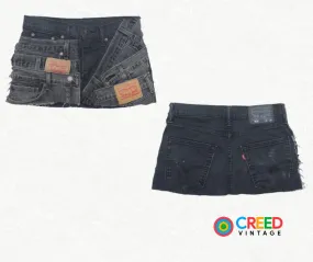 Reworked/Upcycled Women's Levis Belted Skirts NRP13 SS24