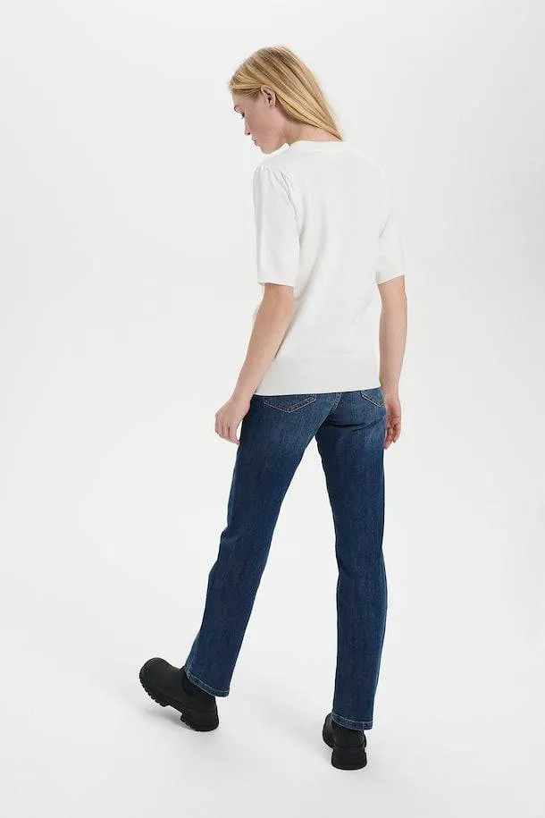 Saint Tropez Milasz Ice Fine Knit Short Sleeve Jumper