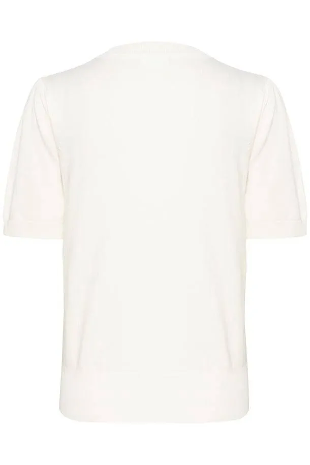 Saint Tropez Milasz Ice Fine Knit Short Sleeve Jumper