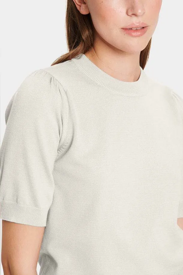 Saint Tropez Milasz Ice Fine Knit Short Sleeve Jumper