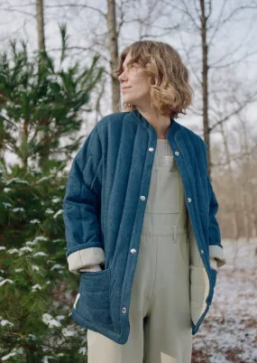 Sawyer Quilted Jacket Denim / Eucalyptus