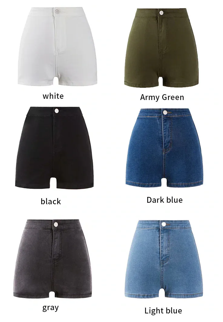 Sexy Skinny Stretch Shorts Denim Jeans