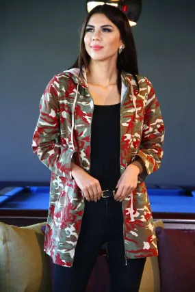 Sidiou Group Pocket Detail Camouflage Patterned Jacket