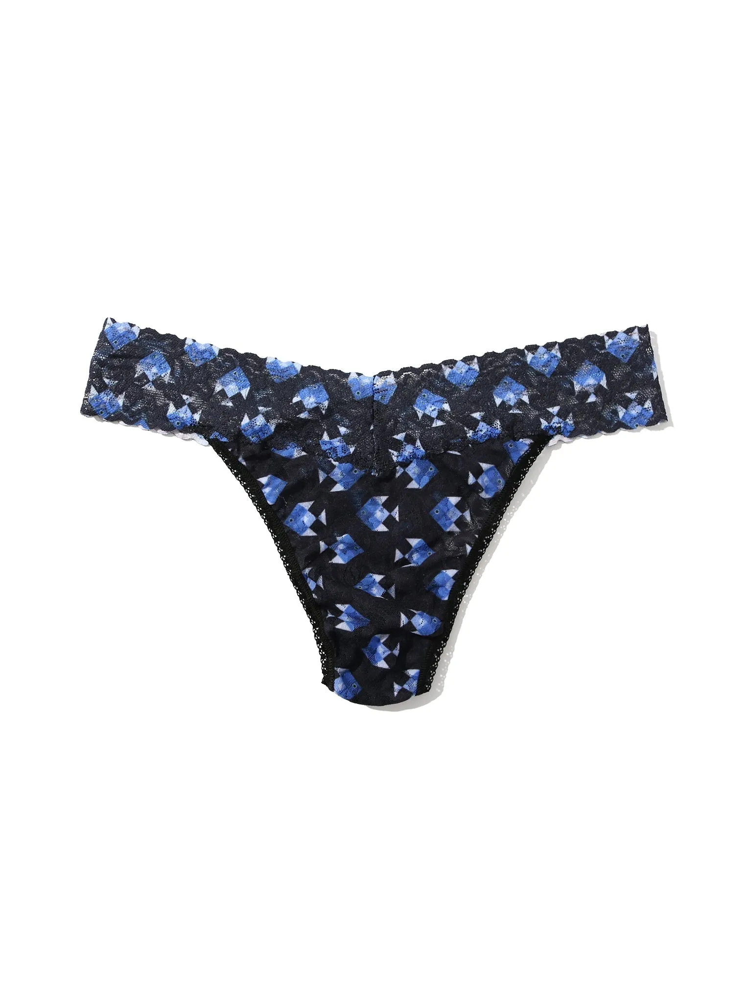 Signature Lace Original Rise Printed Thong And Saxx Drop Temp Cooling Cotton Boxer Brief Aquatic Check