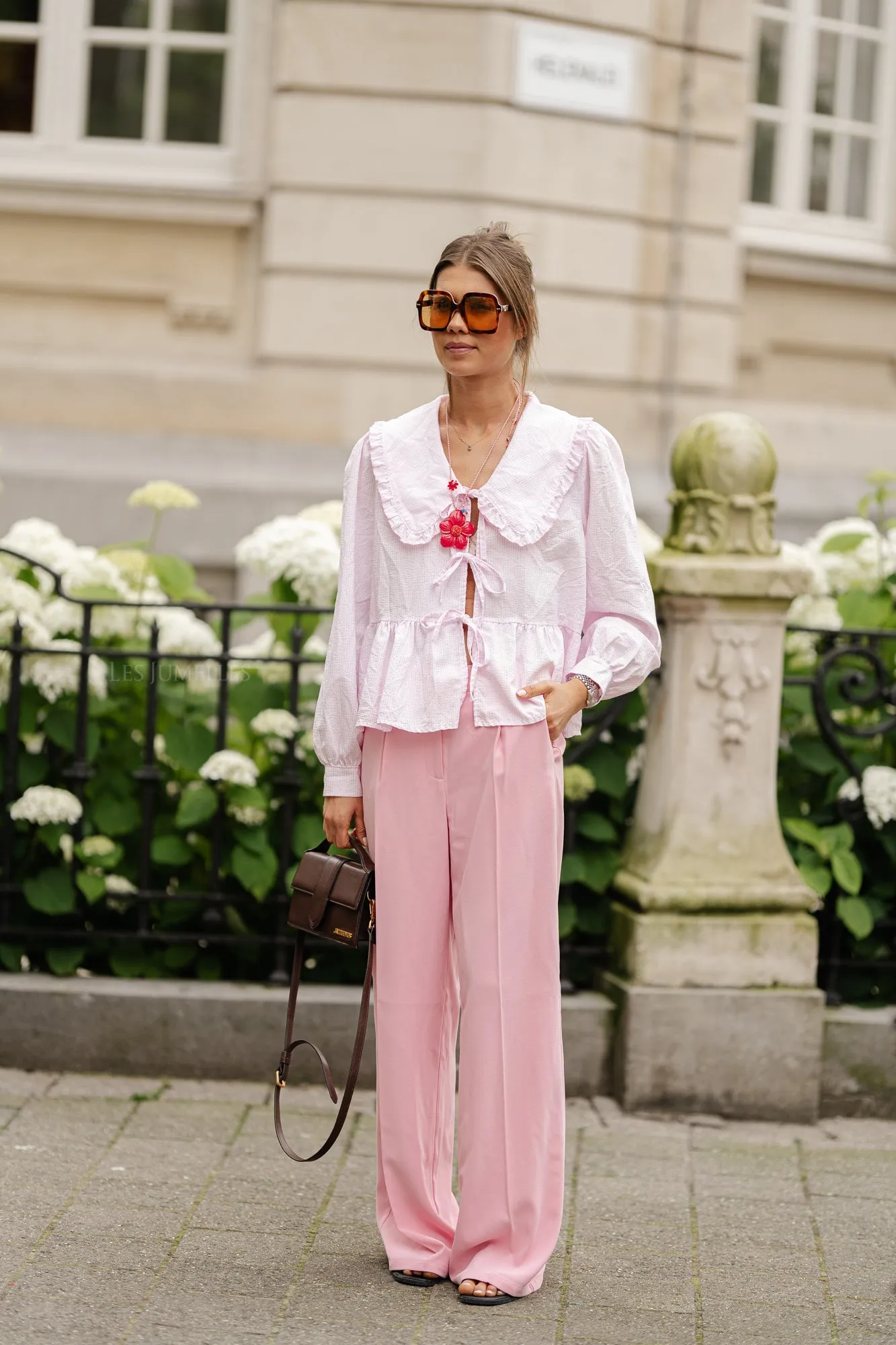SLFTinni MW wide pant peony