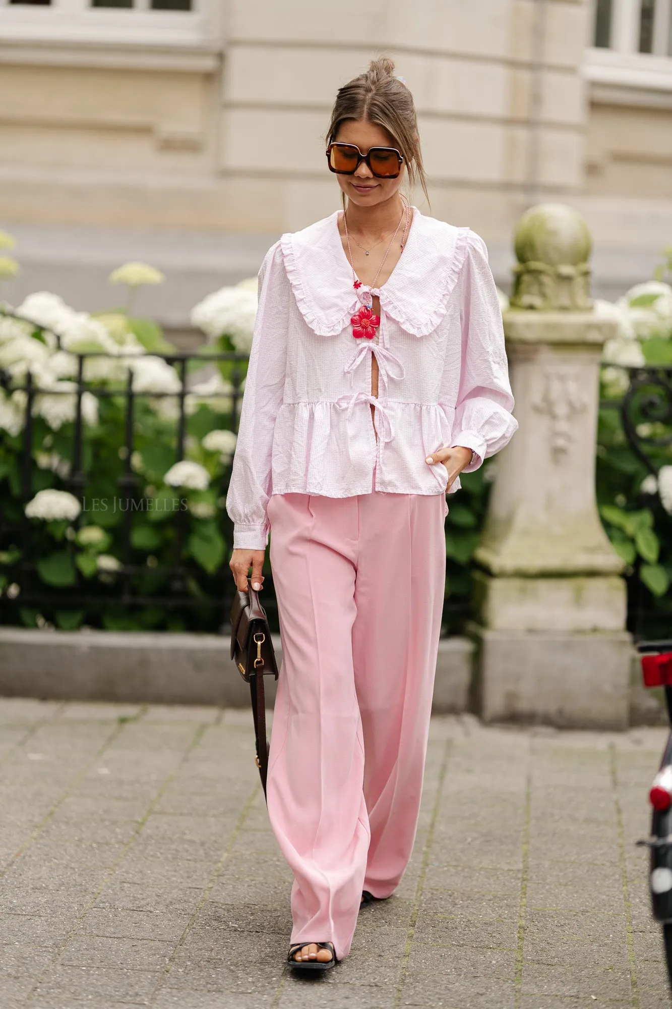 SLFTinni MW wide pant peony