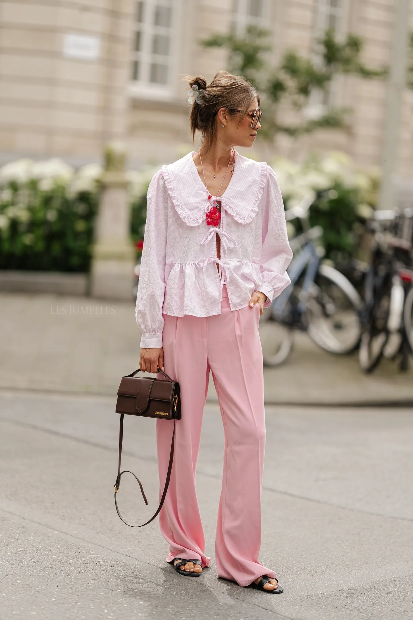 SLFTinni MW wide pant peony