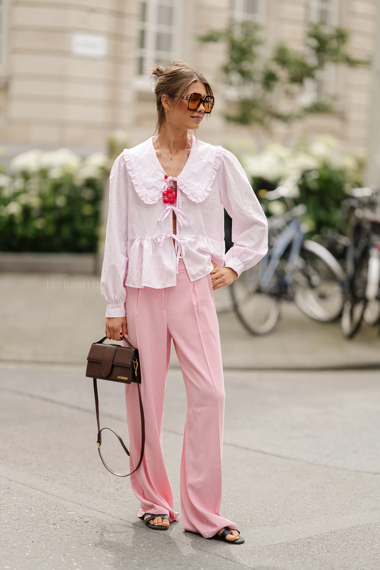 SLFTinni MW wide pant peony
