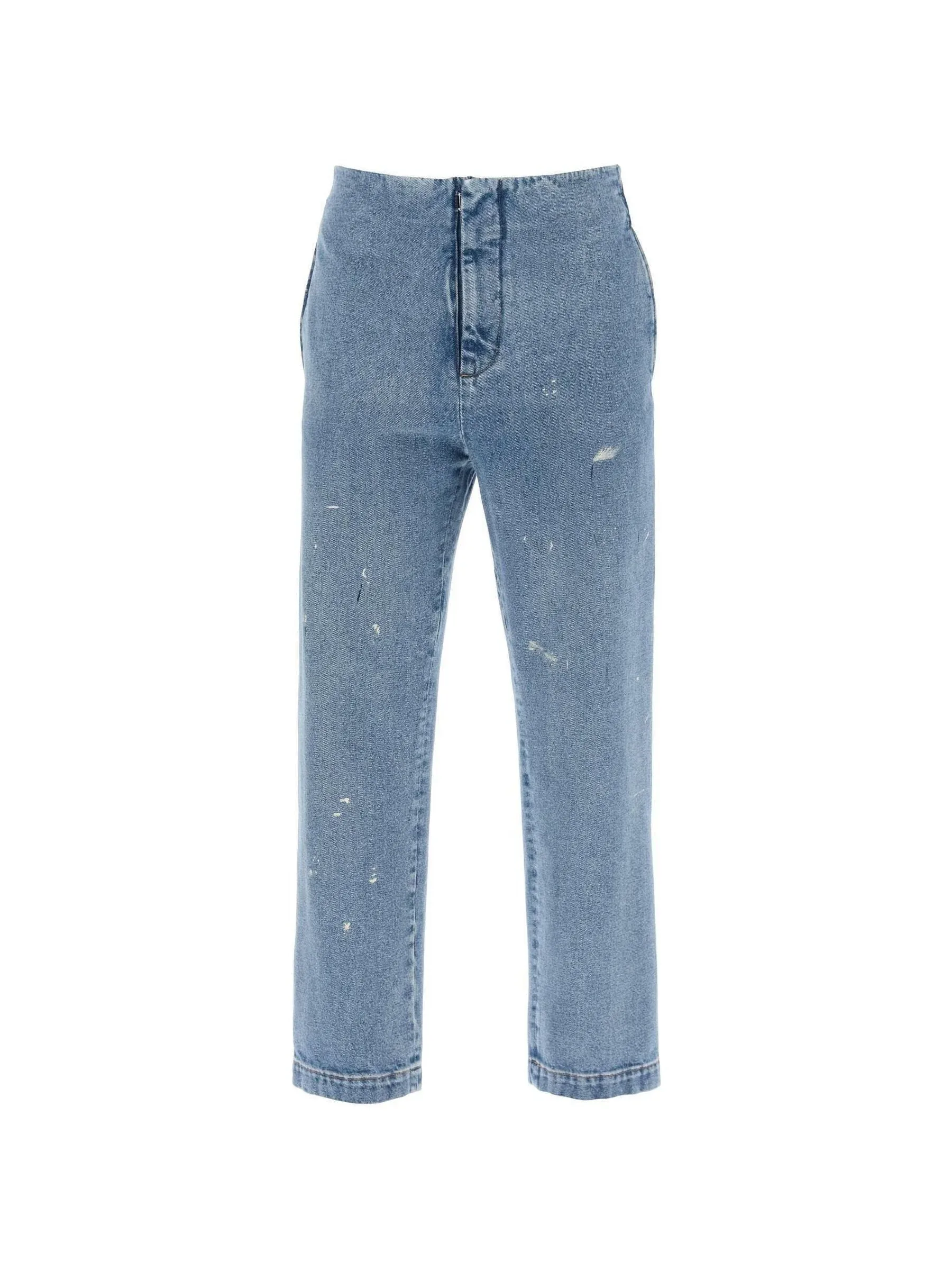 Straight-Leg Jeans No Waistband