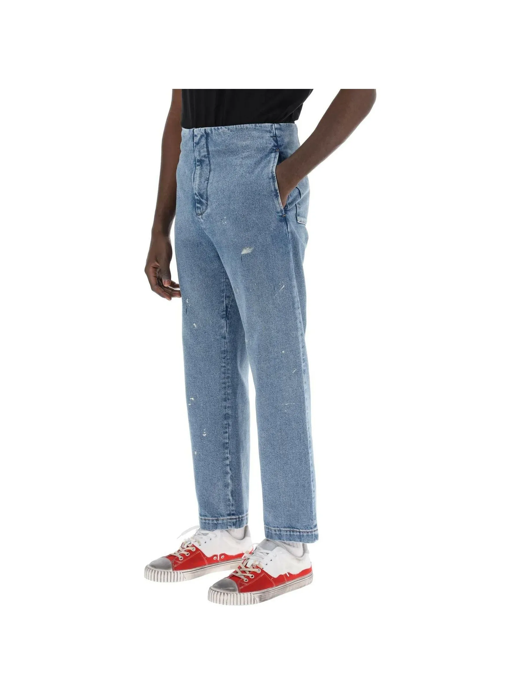 Straight-Leg Jeans No Waistband