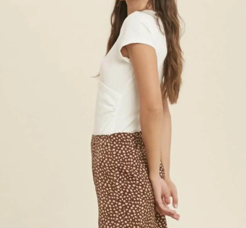 The Allison Bodysuit: Cap Sleeve Surplice Wrap Style Bodysuit