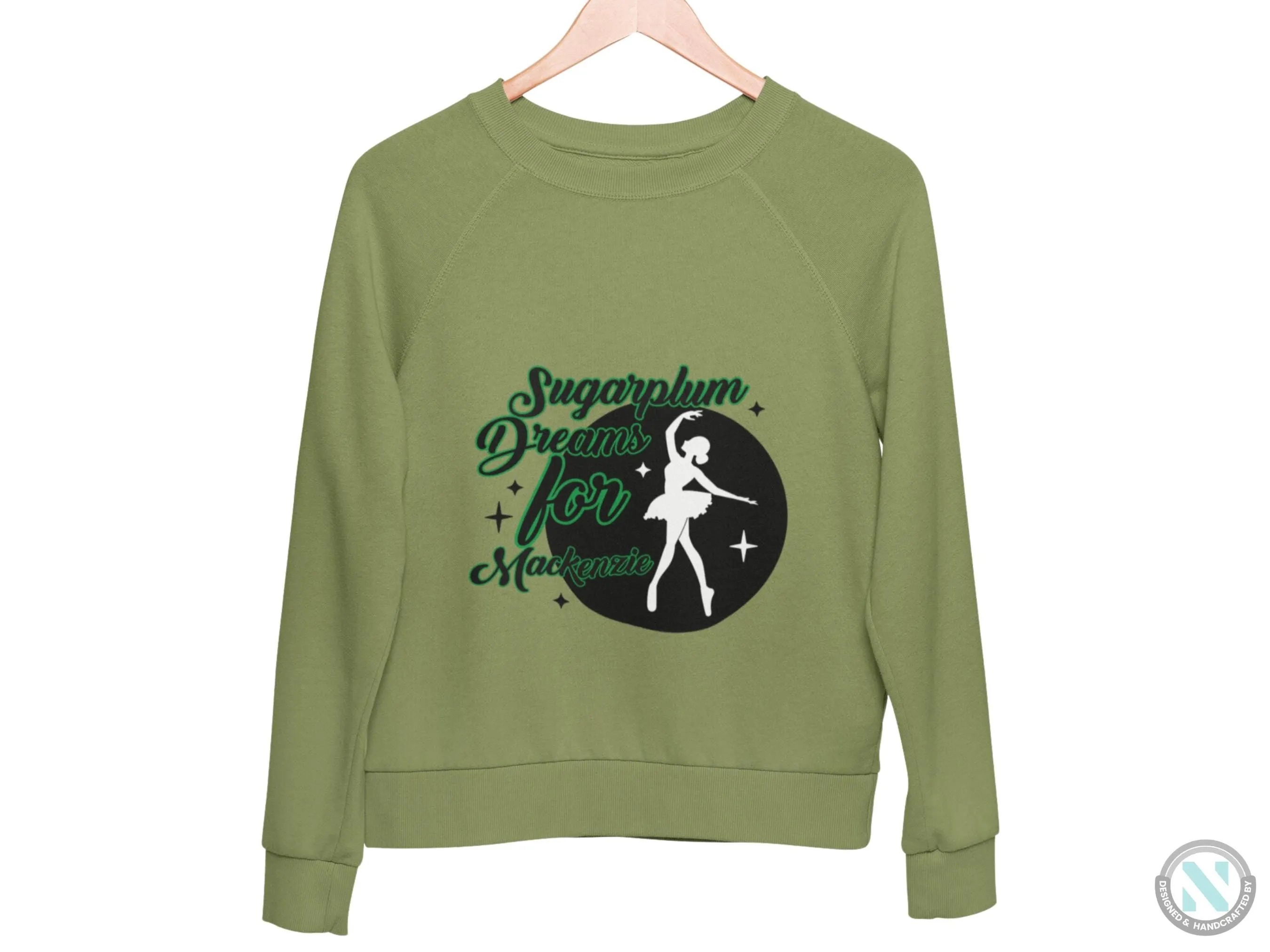 Toddler Girls Custom Name Jumper Sweatshirt with Sugarplum Dreams Gift