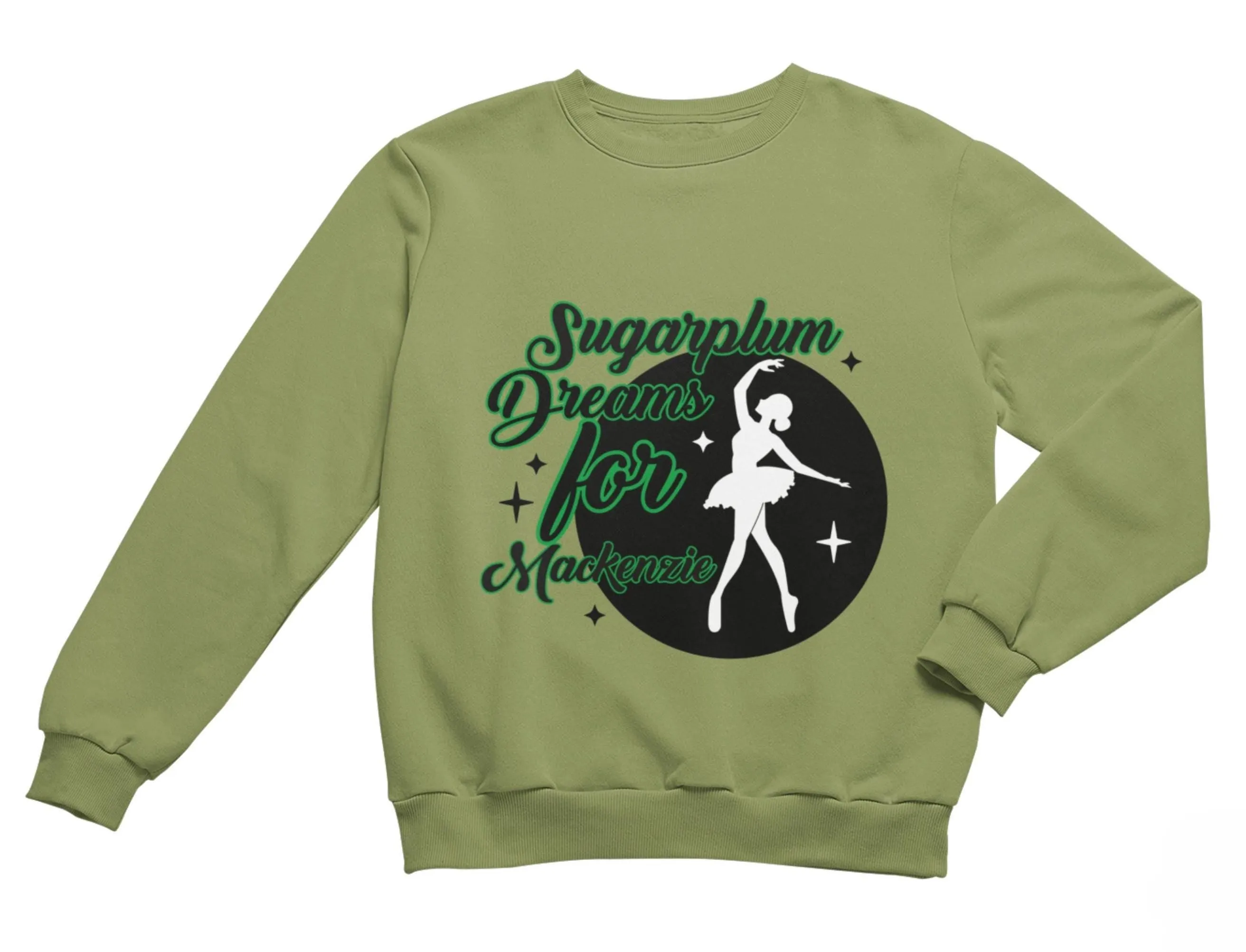 Toddler Girls Custom Name Jumper Sweatshirt with Sugarplum Dreams Gift
