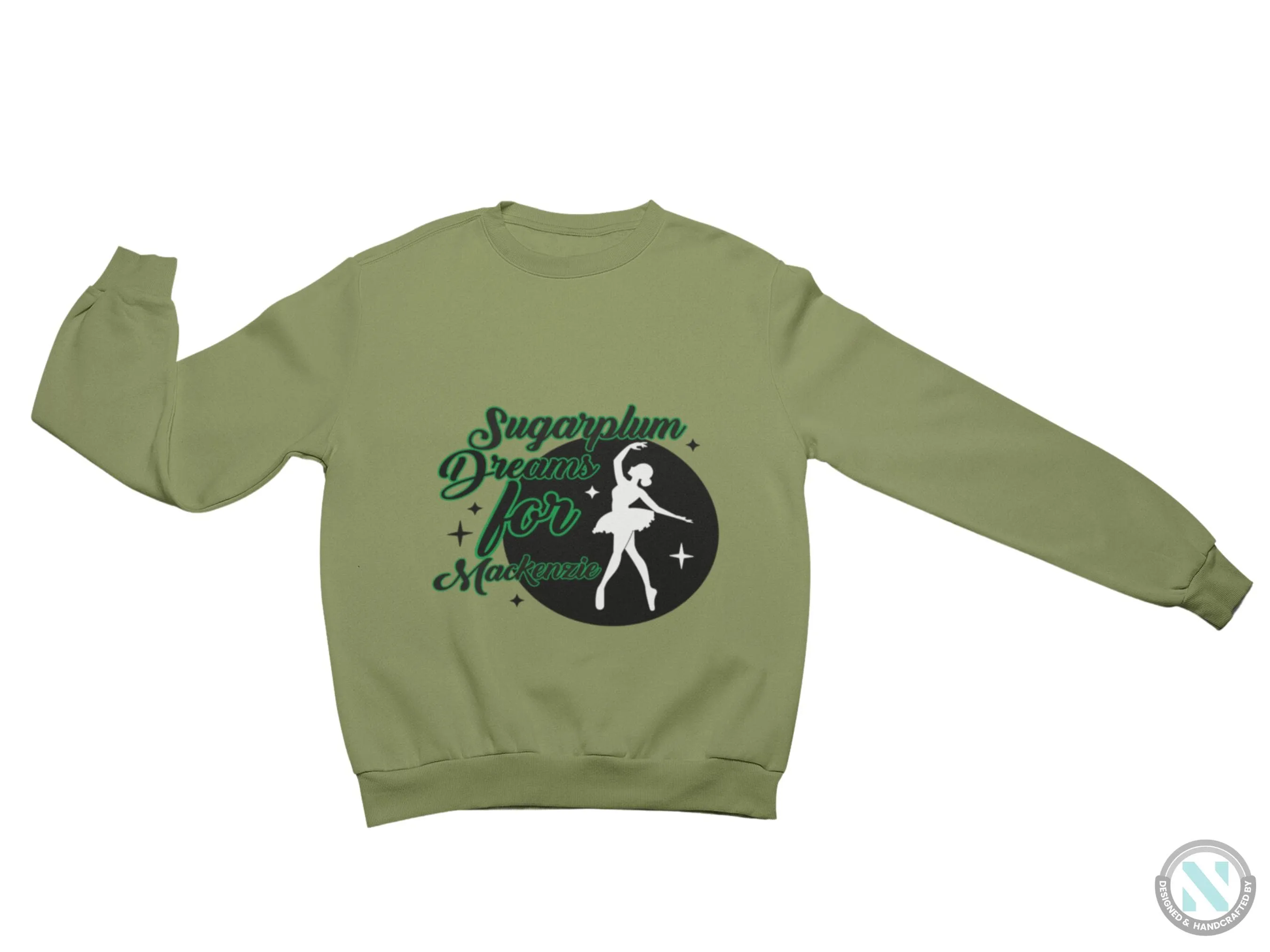 Toddler Girls Custom Name Jumper Sweatshirt with Sugarplum Dreams Gift