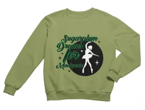 Toddler Girls Custom Name Jumper Sweatshirt with Sugarplum Dreams Gift