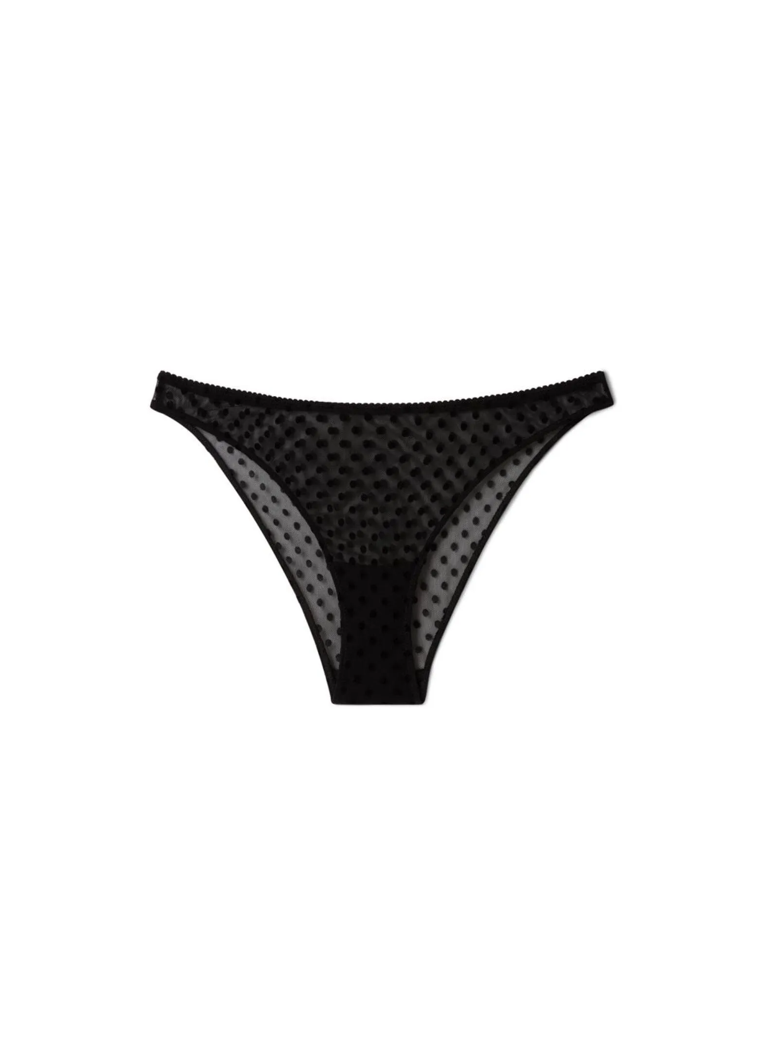 Understatement Underwear - Mesh Bikini Briefs Dots-brf-002 - Black