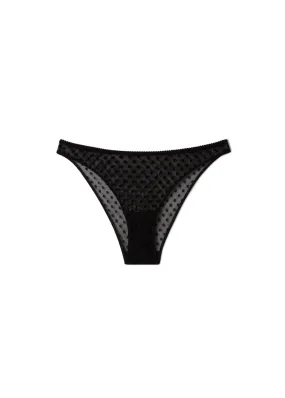 Understatement Underwear - Mesh Bikini Briefs Dots-brf-002 - Black