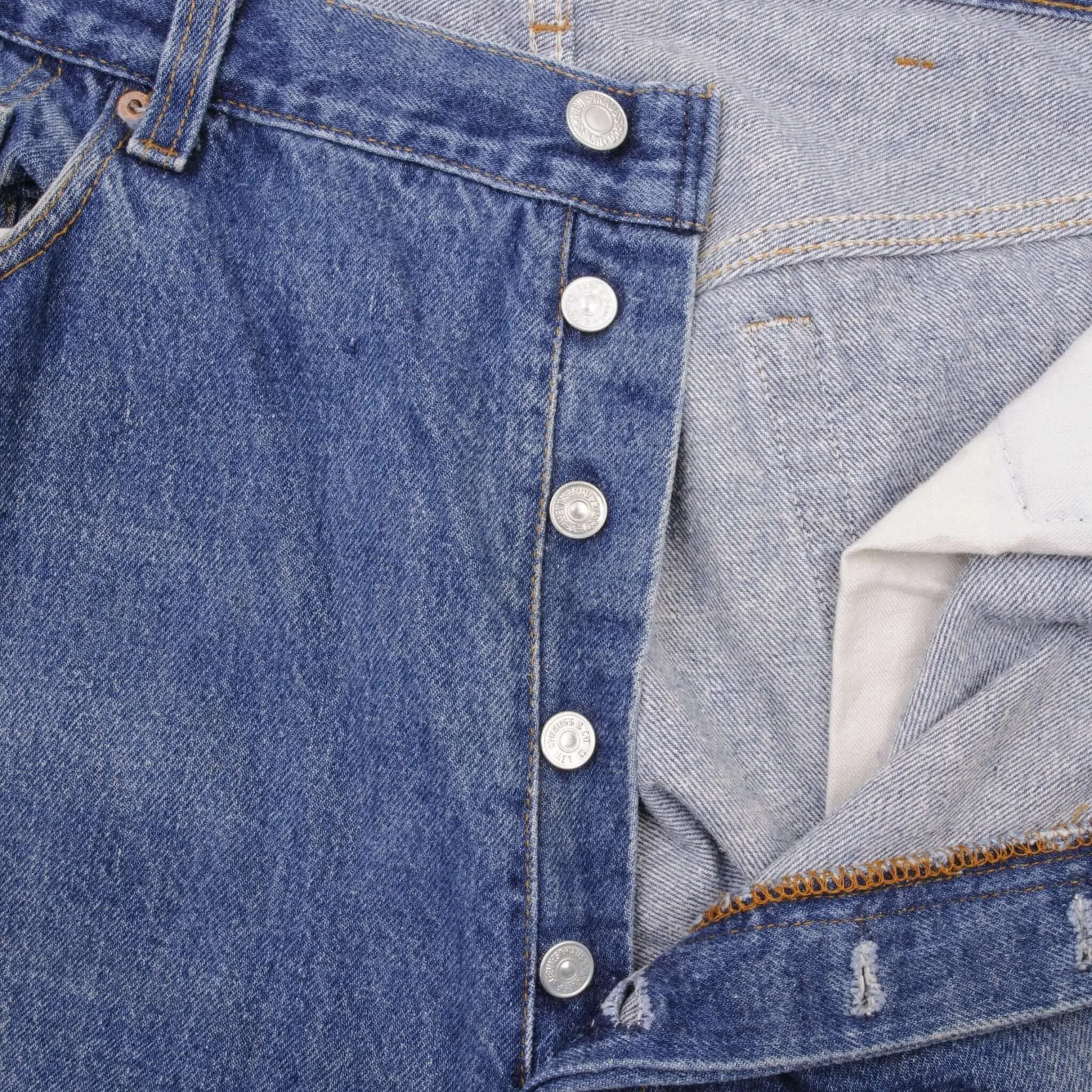 VINTAGE LEVIS 501 JEANS INDIGO 1980S SIZE W37 L32 MADE IN USA