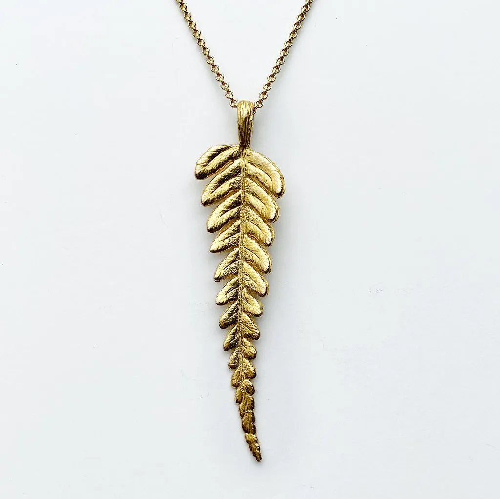 Whispering Forest Fern Leaf Necklace