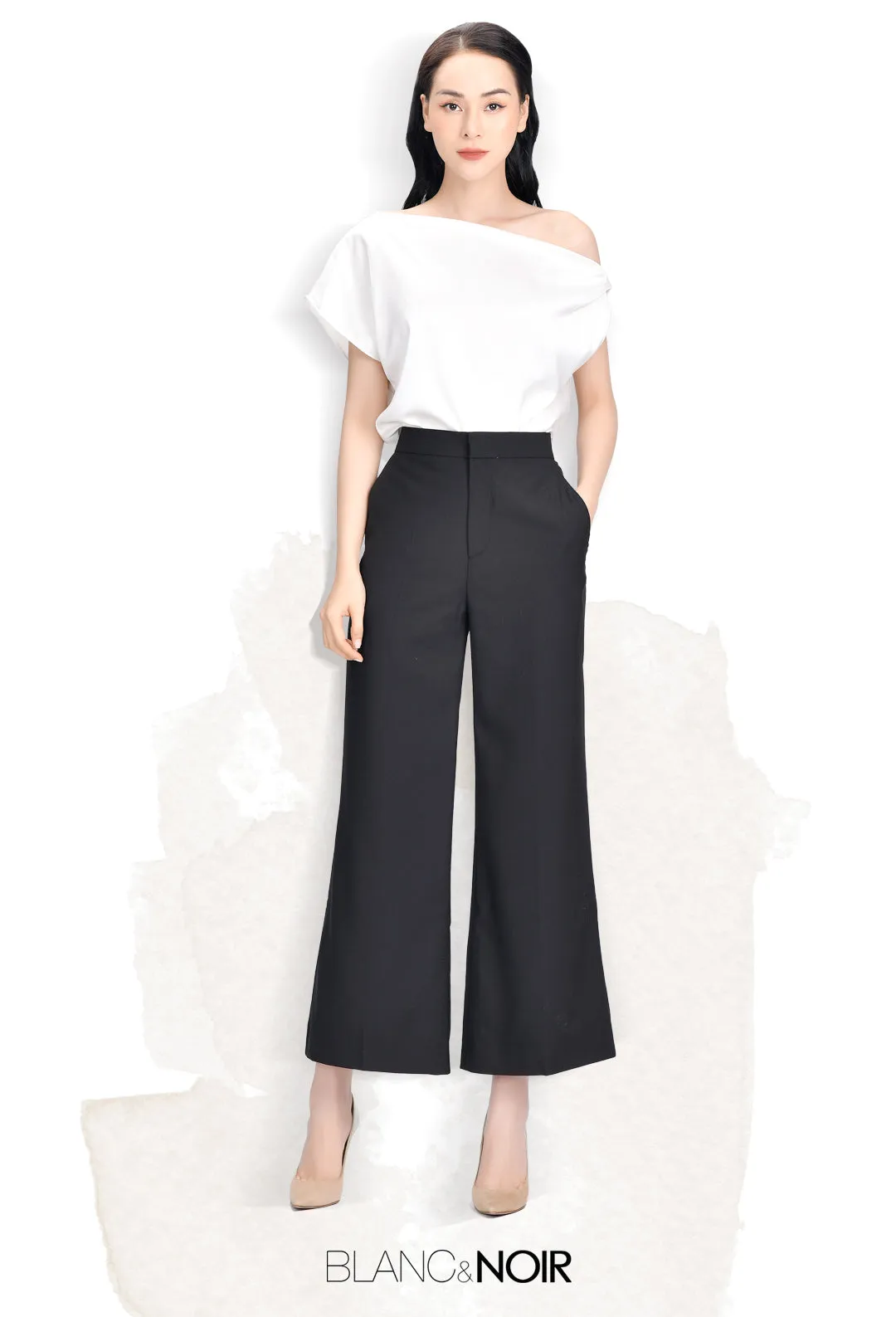 White Silk Off Shoulder Top