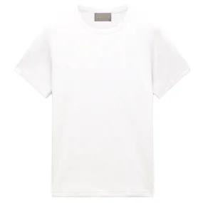 White Slub Cotton Crewneck T-Shirt