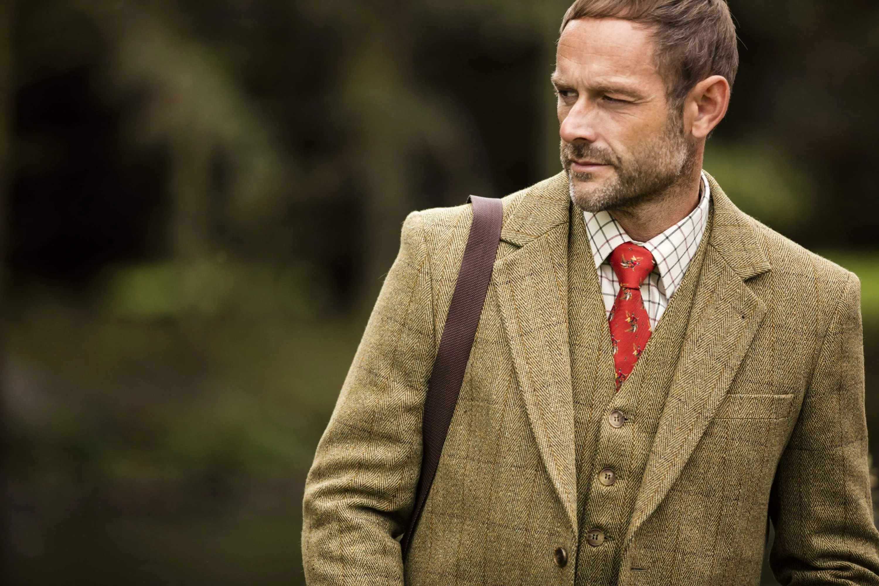 Windsor mens blazer, tweed, lys salvie