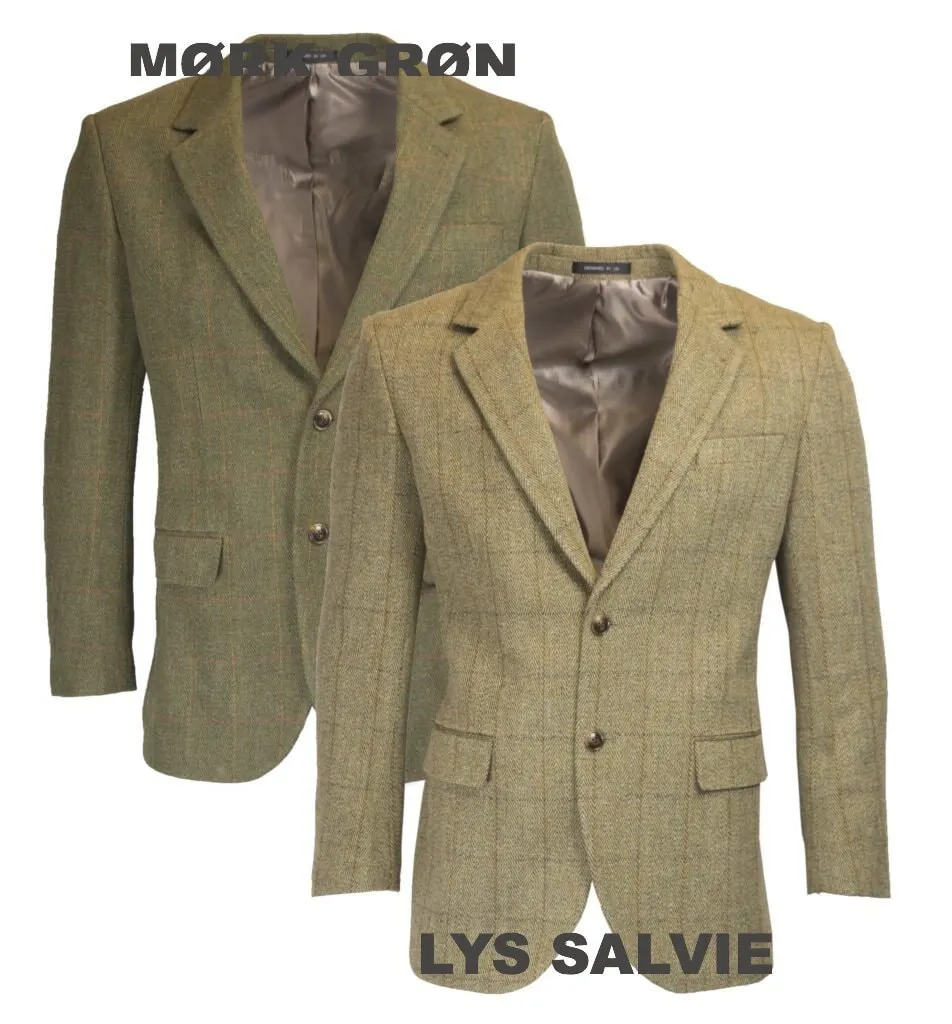 Windsor mens blazer, tweed, lys salvie