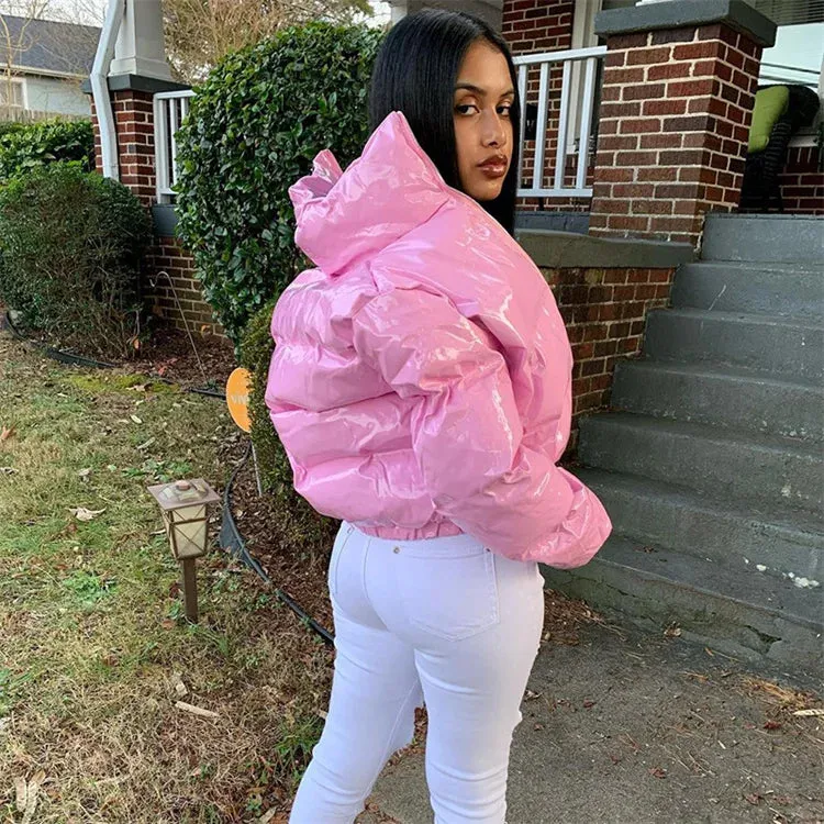 Winter Plush Jacket  
Down Jacket 
Short Pho Fur Coat  
Thick Zipper Bubble Coat Jacket