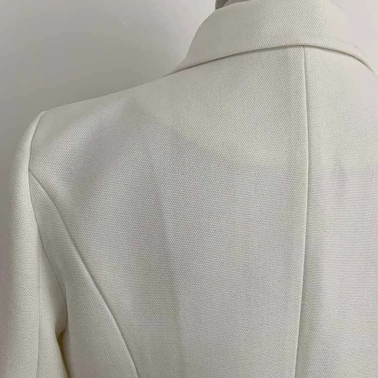Women's Blazer Double Beasted Coat wit Buttons Trendy Jackets