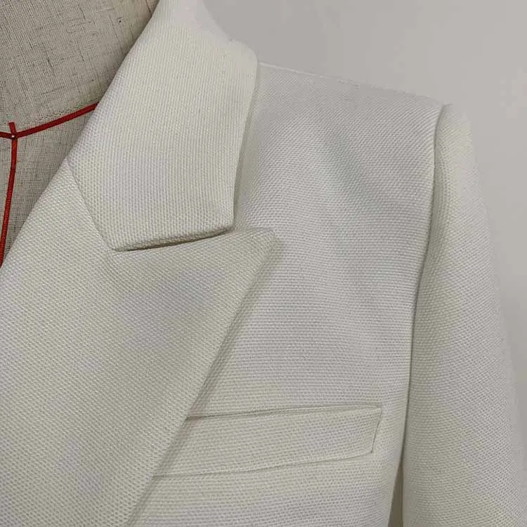 Women's Blazer Double Beasted Coat wit Buttons Trendy Jackets