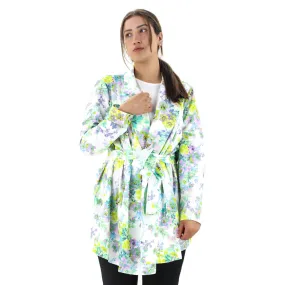 Women's Floral Blazer With Blet,Multi