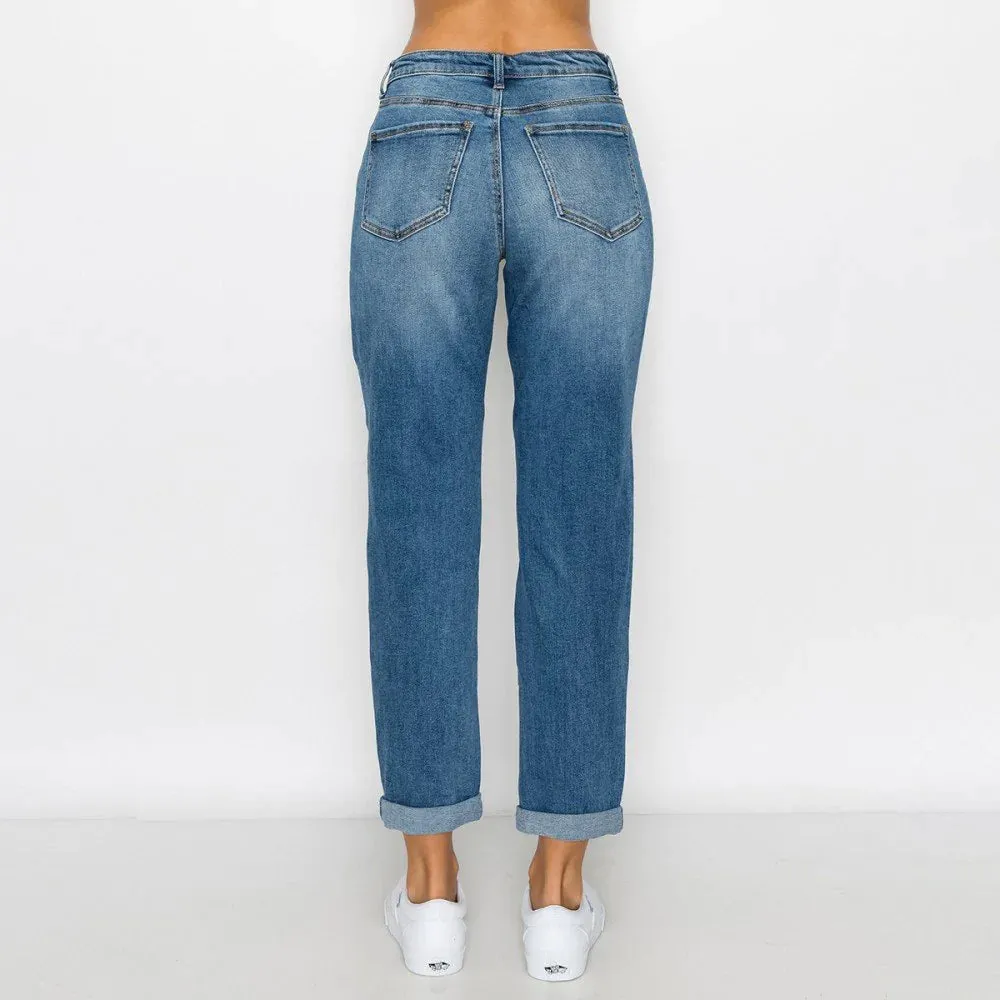 WOMEN'S MOM WAX JEANS 90251