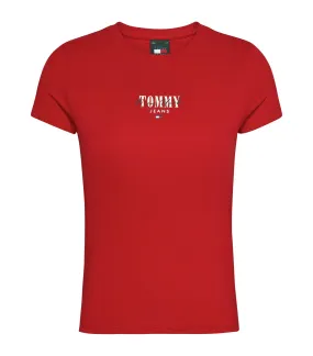 Women's Slim Essential Logo 1 Tee Red