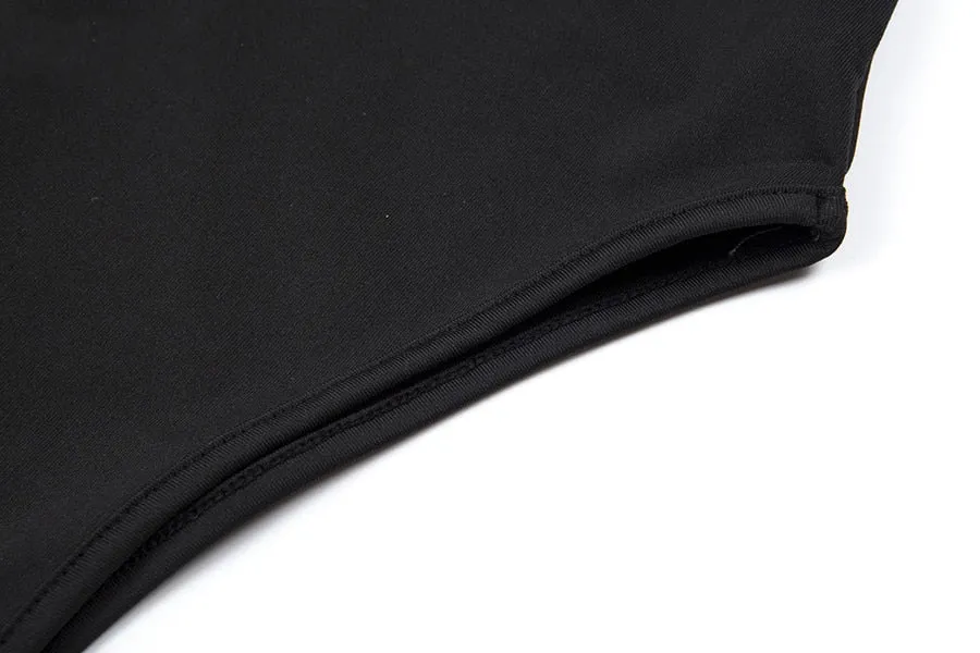 Women's Summer Sleeveless Fitness Bodysuit With Turtleneck